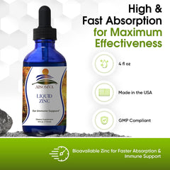 Vegan, GMO-free zinc supplement bottle