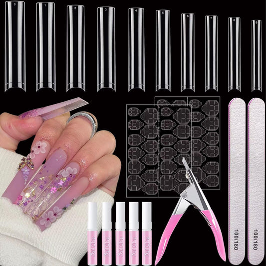 AITRAI square nail tips kit for durable at-home nail art.