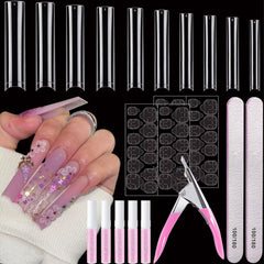 AITRAI square nail tips kit for durable at-home nail art.