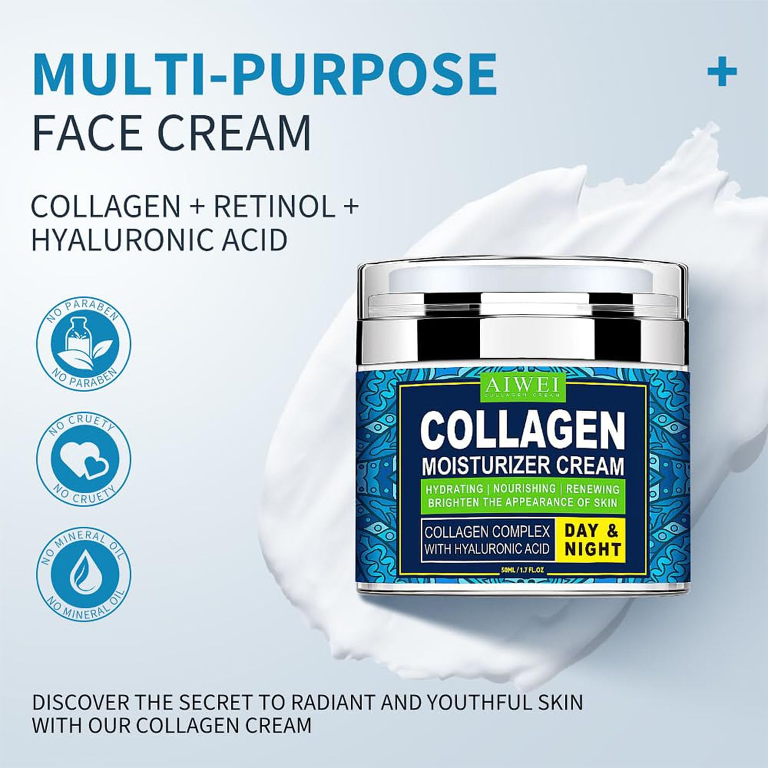 AIWEI Face Moisturizer used in morning and night routines