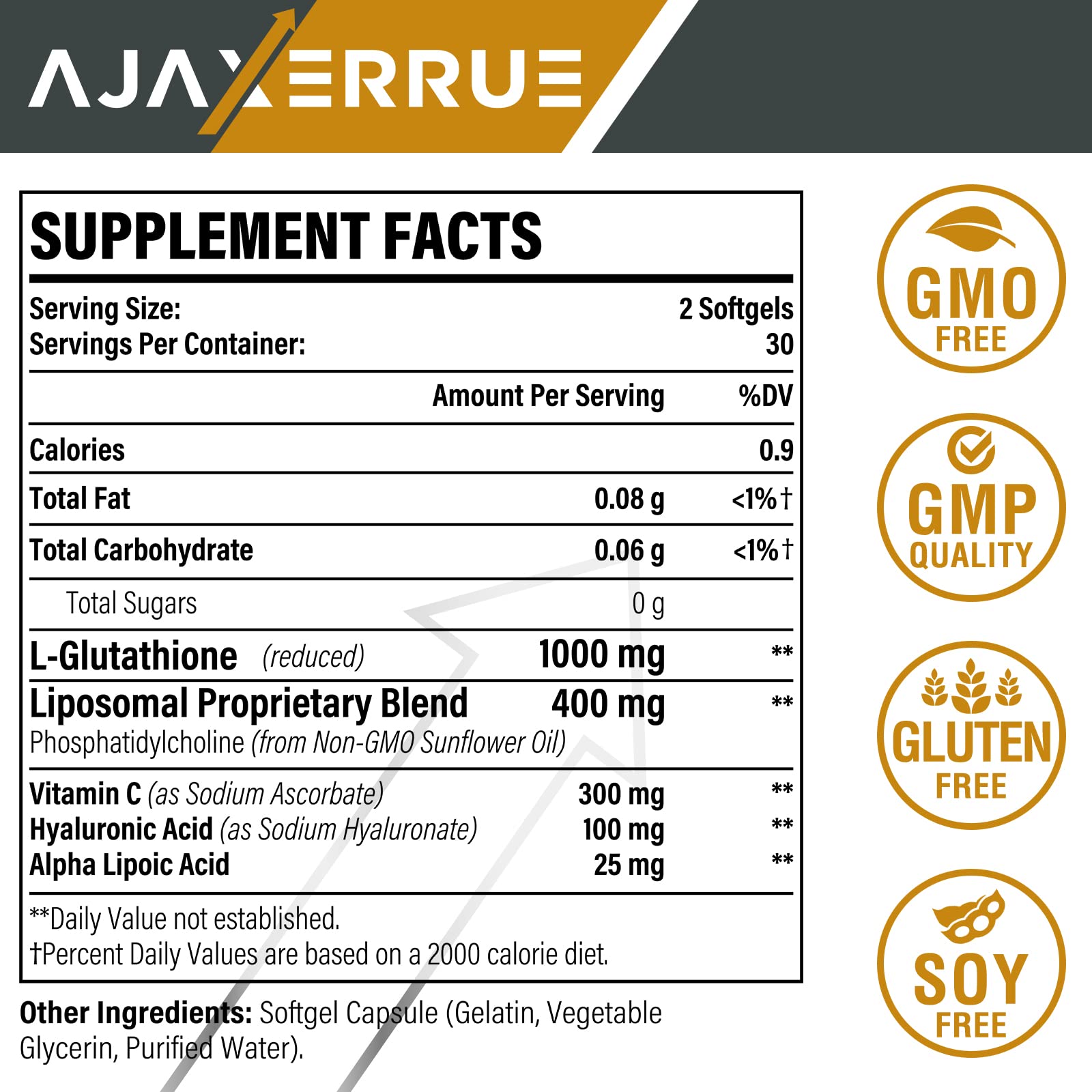 Softgel capsules close-up highlighting the liposomal formulation
