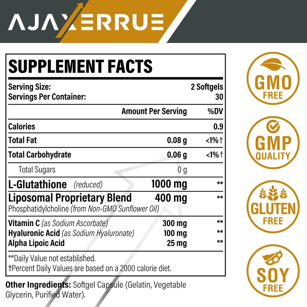Softgel capsules close-up highlighting the liposomal formulation