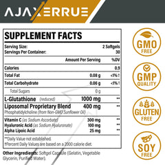 Softgel capsules close-up highlighting the liposomal formulation