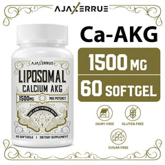 AJAXERRUE Liposomal Ca AKG capsules inside, ready to support daily wellness.