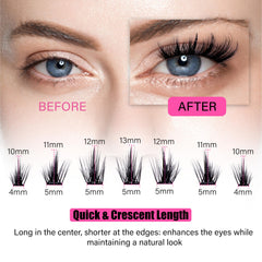AJEAJE no-glue lashes provide quick wear with secure hold.