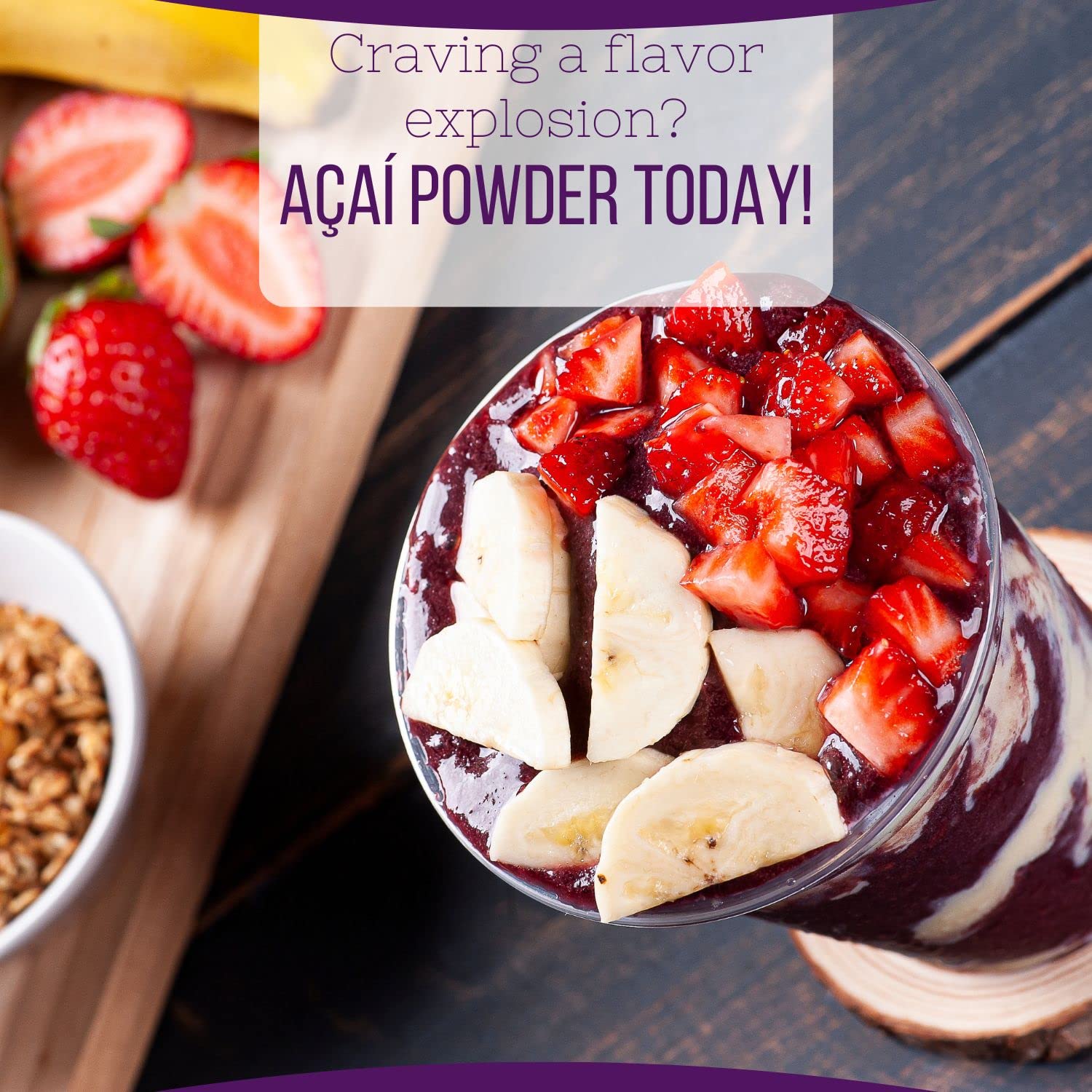 Nutrition facts for AKI Acai Powder