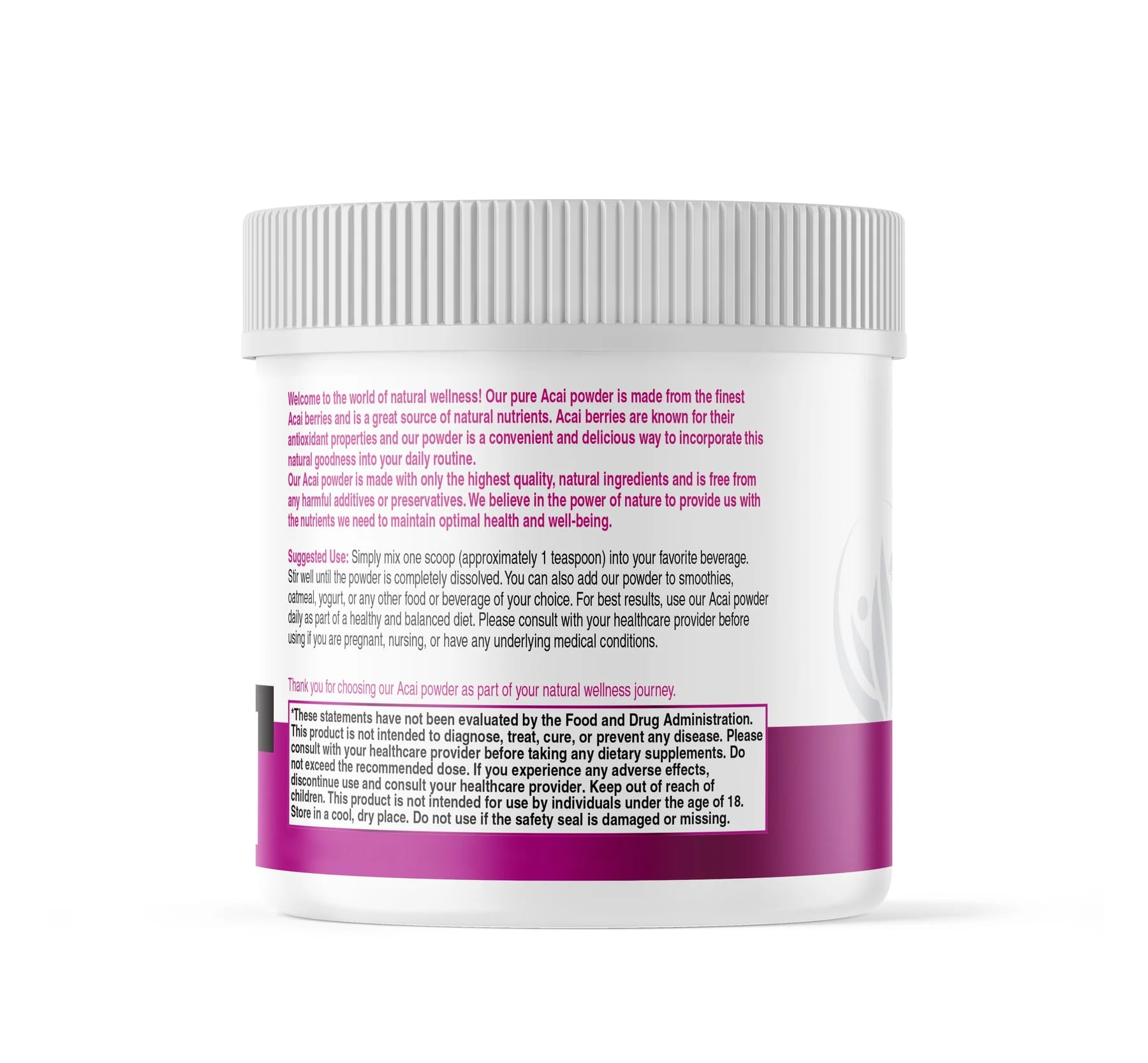 AKI Acai Powder packaging on a kitchen counter
