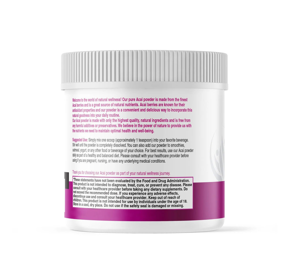 AKI Acai Powder packaging on a kitchen counter