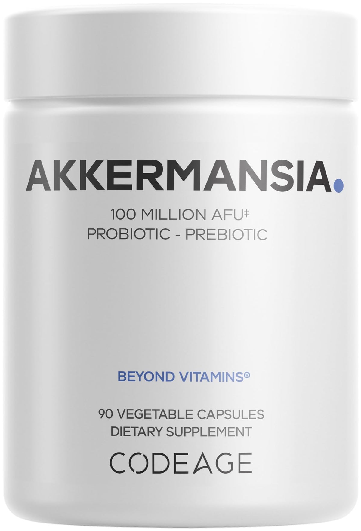Codeage Akkermansia Muciniphila Probiotic Supplement bottle - front view