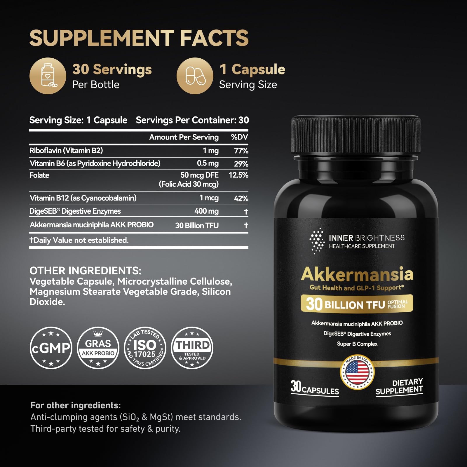 Vitamin B complex supplement with probiotic