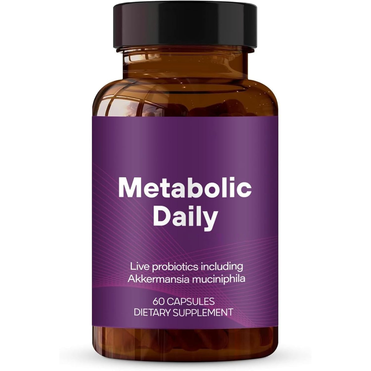 Bottle of Akkermansia muciniphila probiotic with 60 capsules