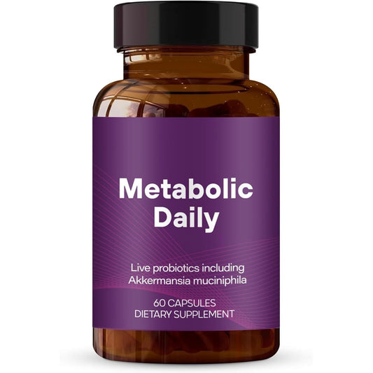 Bottle of Akkermansia muciniphila probiotic with 60 capsules