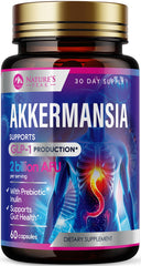 Akkermansia Probiotic Supplement bottle - front view