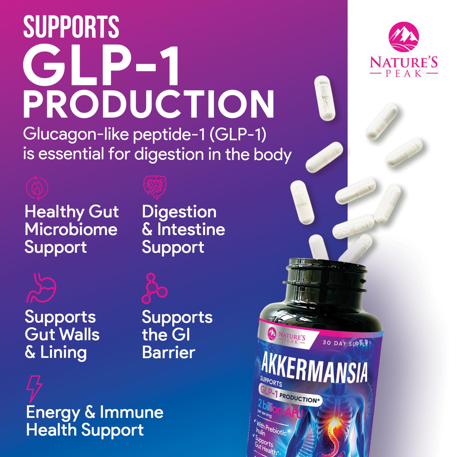 Supplement facts panel close-up