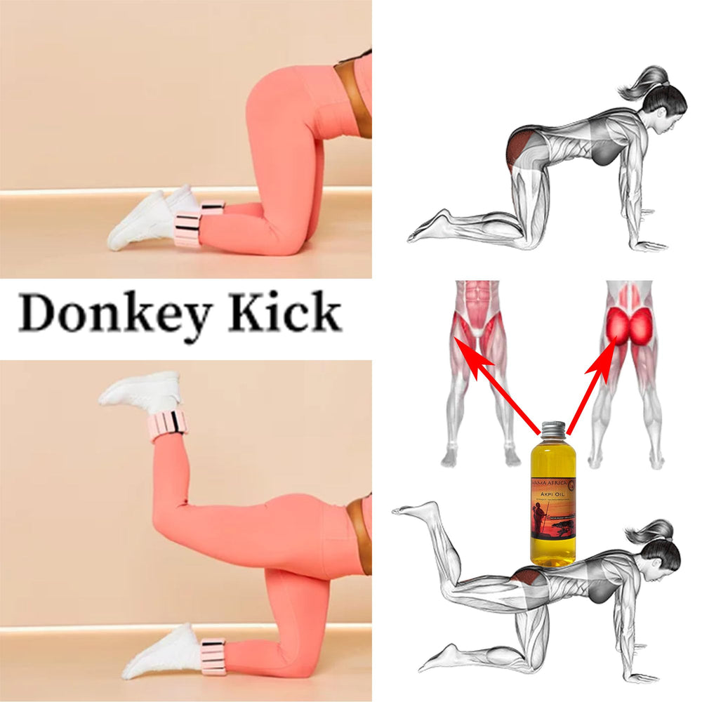 Squat movement enhanced by massage oil for smoother motion