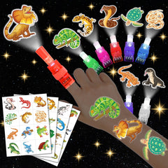 AKRMABEUP reptile LED finger lights in eight designs for kids party fun