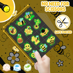 AKRMABEUP classroom bee activity with glow tattoos