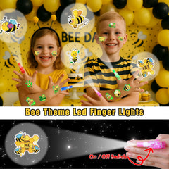 AKRMABEUP glow-in-the-dark bee tattoos pattern close-up