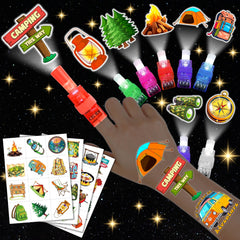 AKRMABEUP camping kit with LED finger lights in eight colors for a lively night party