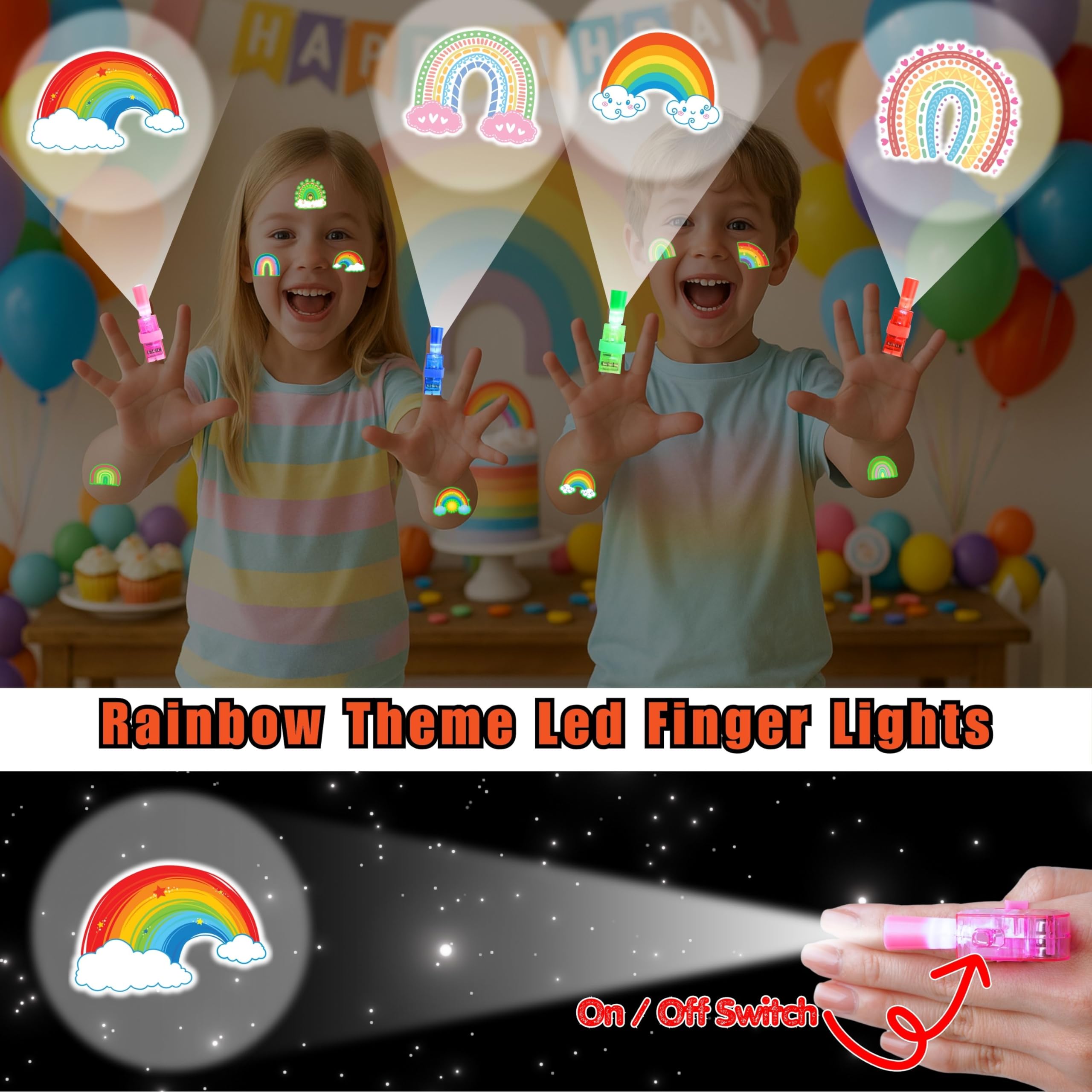 AKRMABEUP LED finger light close-up highlighting flexible strap for comfort