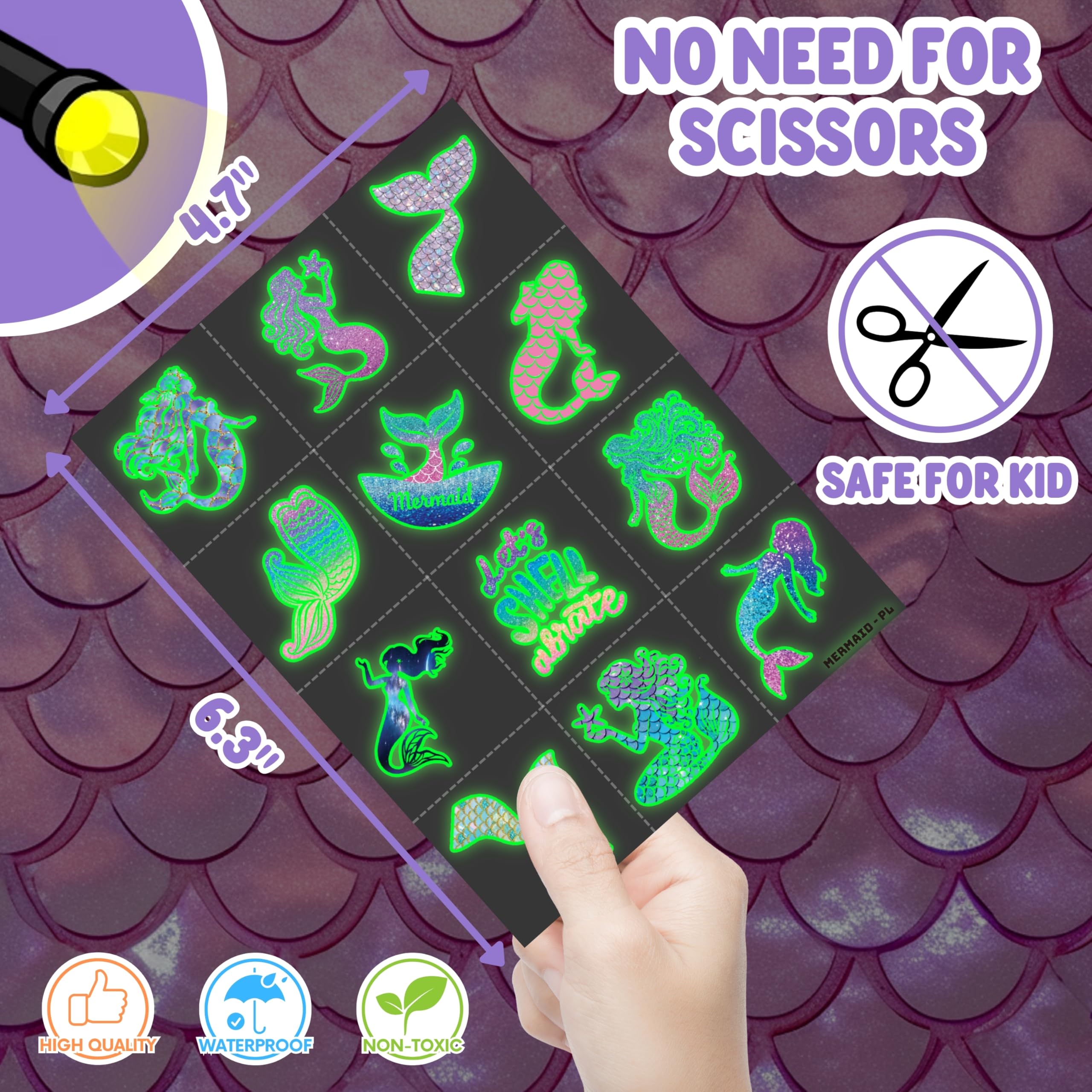 AKRMABEUP mermaid kit offers a complete fantasy experience for kids
