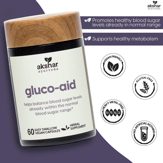 Close-up of Gluco Support bottle label
