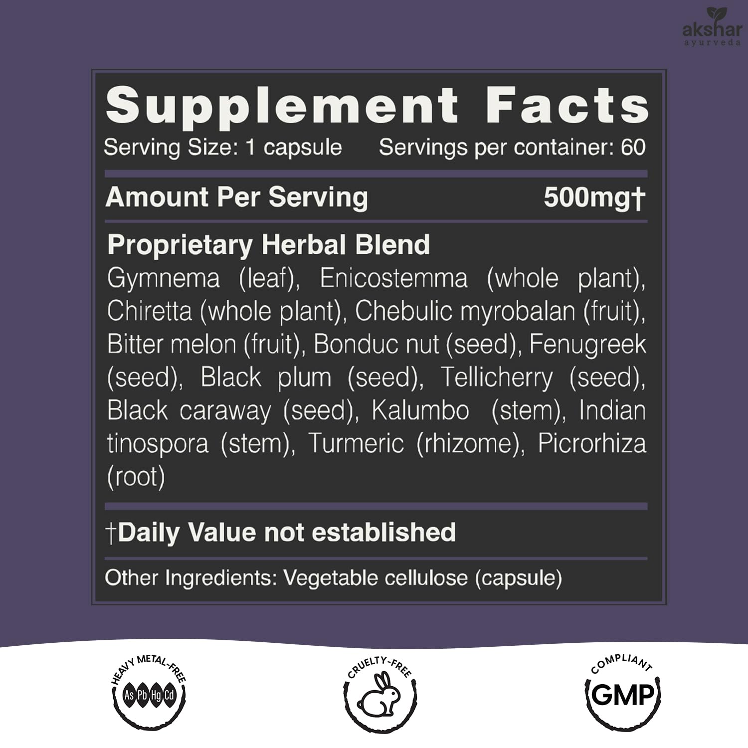 Assorted Ayurvedic herbs for Gluco Support