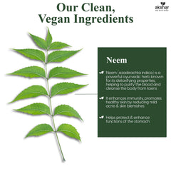 Vegan and Cruelty-Free certification concept on Neem Capsules packaging