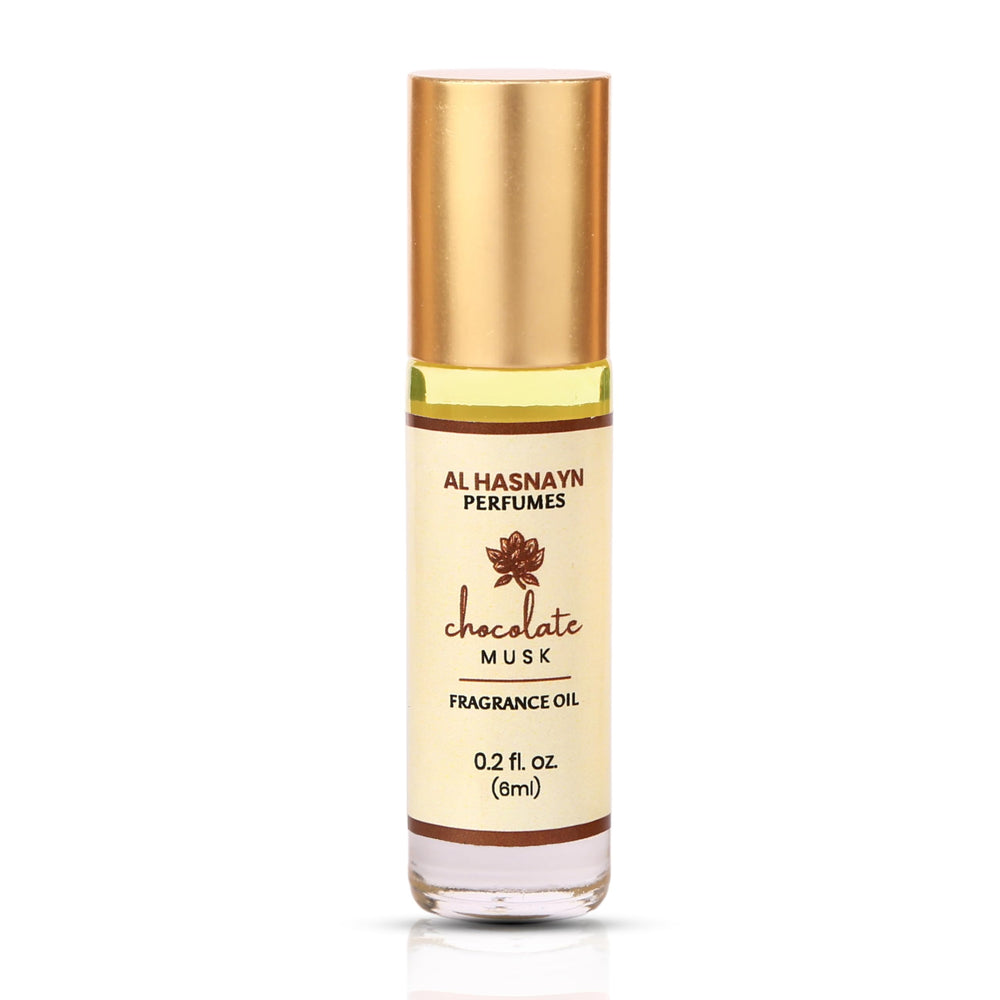 AL-HASNAYN Chocolate Musk Roll-On Perfume bottle front view