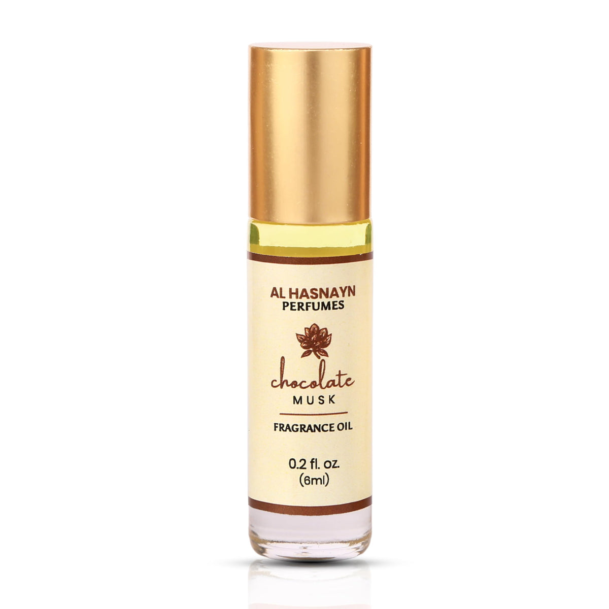 AL-HASNAYN Chocolate Musk Roll-On Perfume bottle front view
