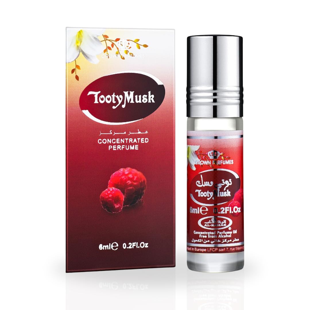 Al-Rehab Tooty Musk 6ml perfume oil bottle close-up