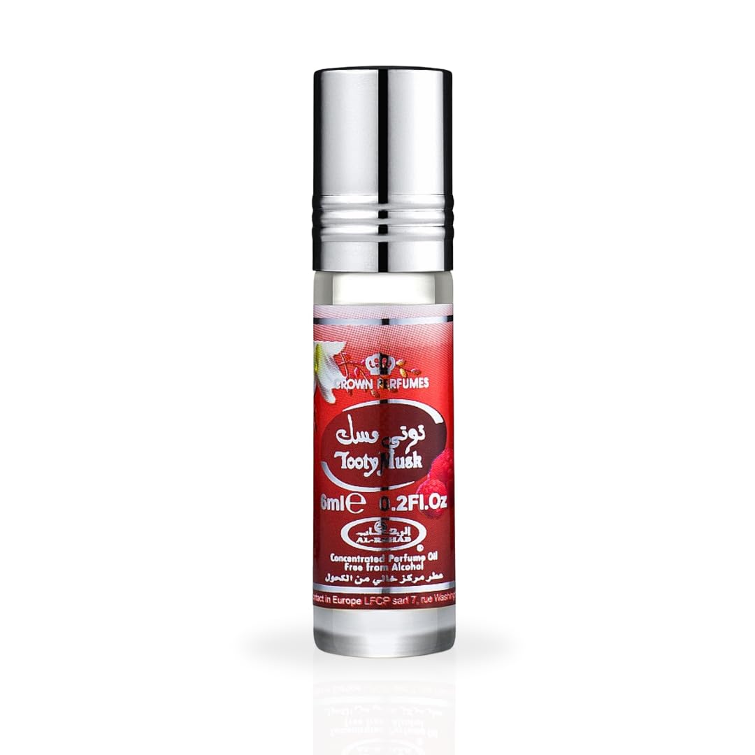 Close-up of Tooty Musk 6ml notes and branding