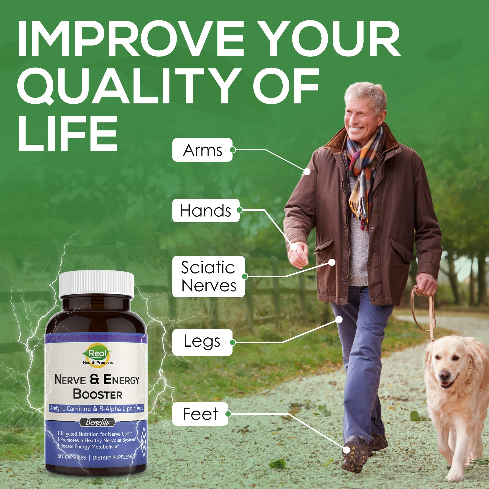 Lifestyle image illustrating energy and nerve support benefits
