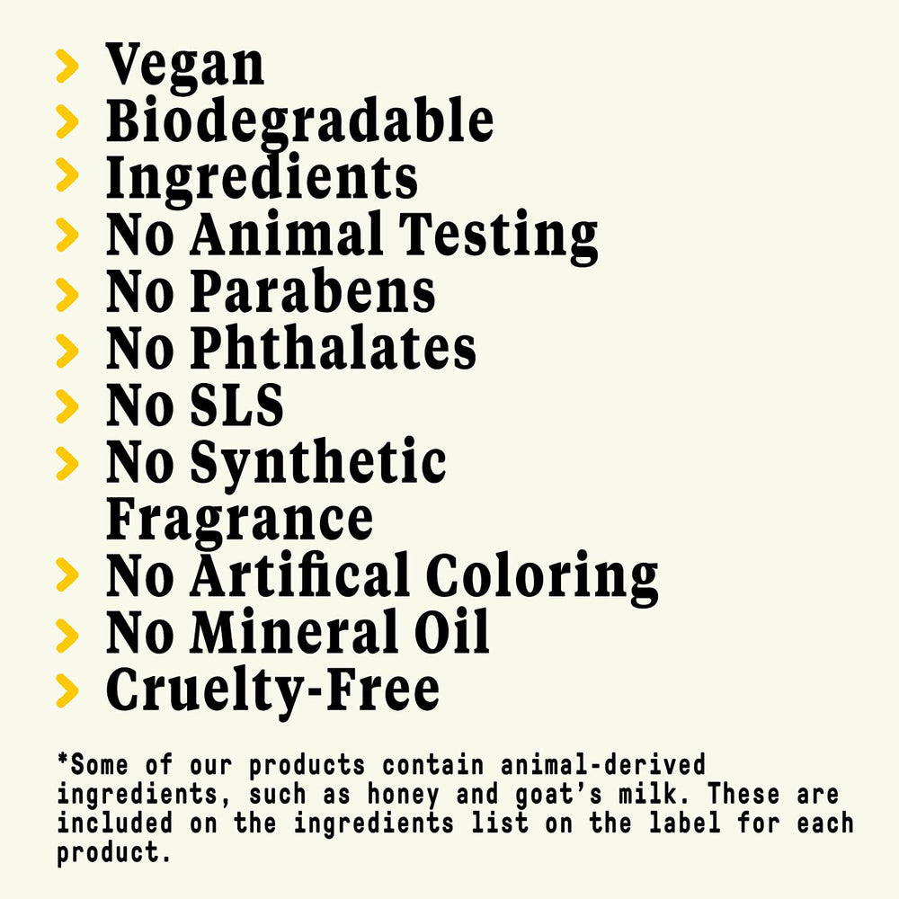 Vegan and cruelty-free certification icon on Alaffia shampoo packaging