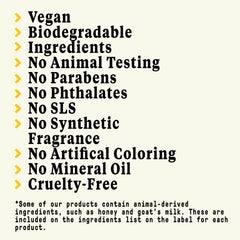 Vegan and cruelty-free certification icon on Alaffia shampoo packaging