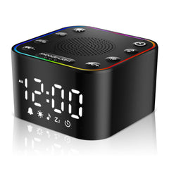 Alampan white-noise-sound-machine front view highlights compact bedside design for simple nightly setup.