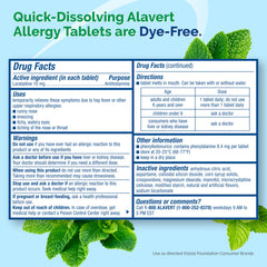 Alavert non-drowsy antihistamine label highlights everyday symptom support