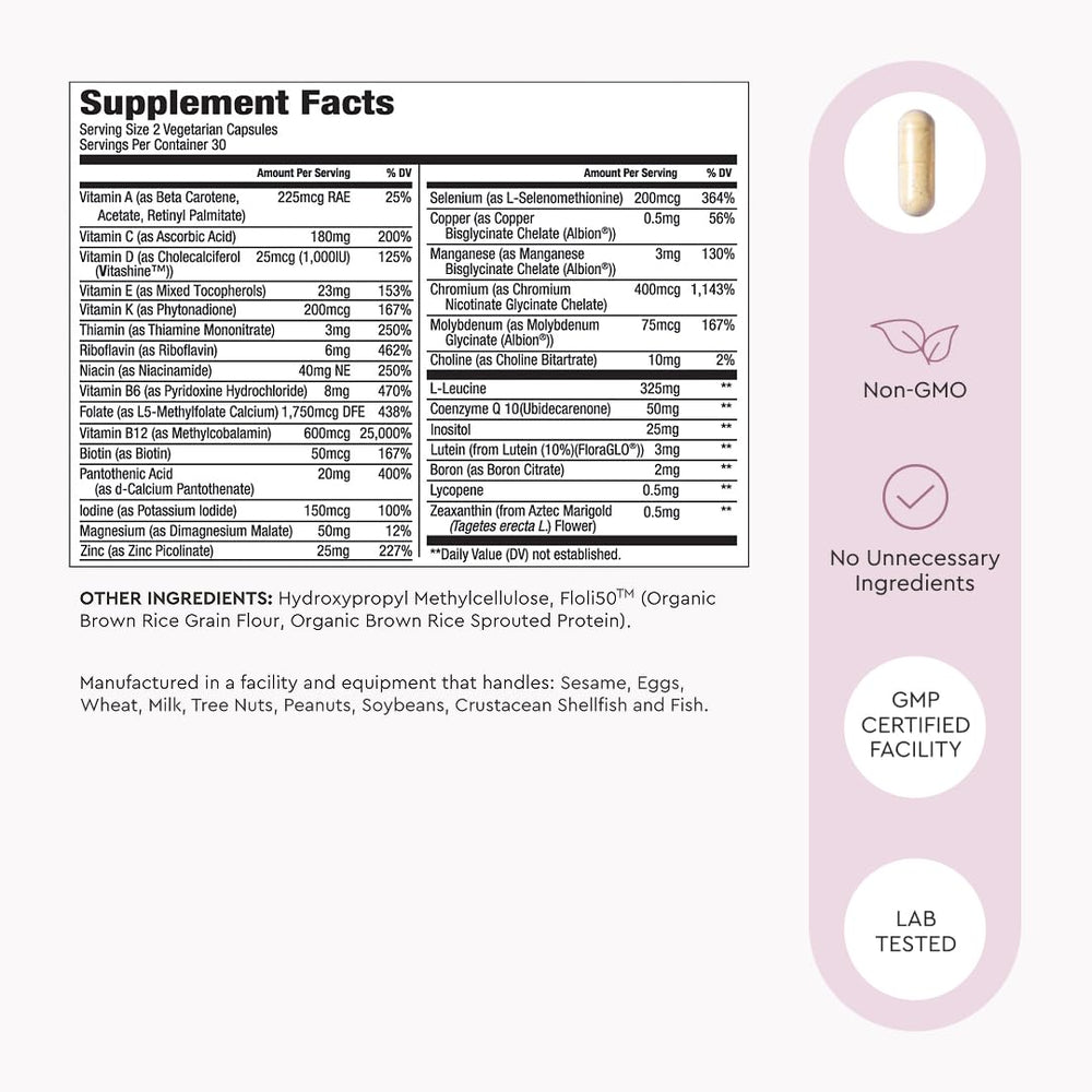 Active woman taking a daily multivitamin