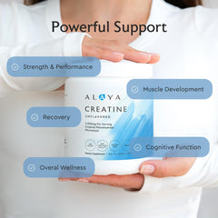 Alaya Naturals Micronized Creatine Powder in a shaker after a workout