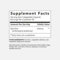 Easy-to-swallow spirulina capsules for daily wellness