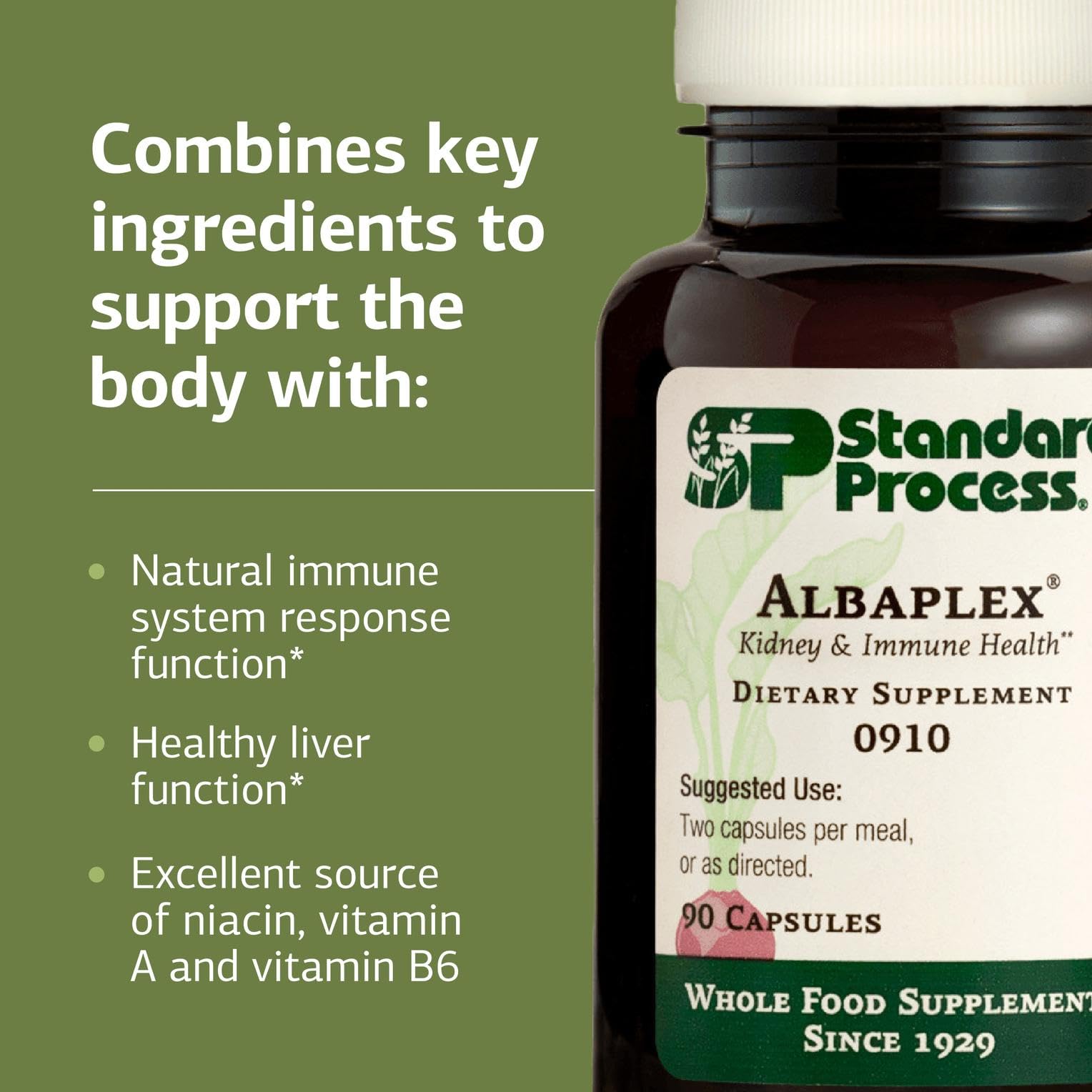 Albaplex non-dairy vitamin supplement label