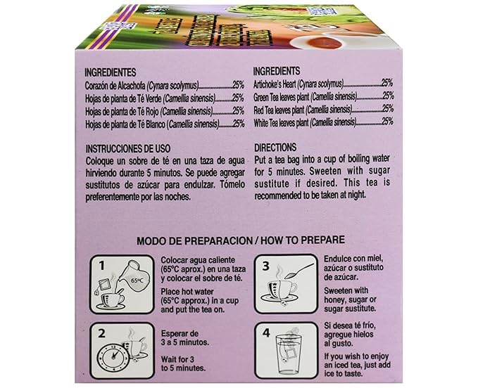 Alcachovida Artichoke Tea box side view