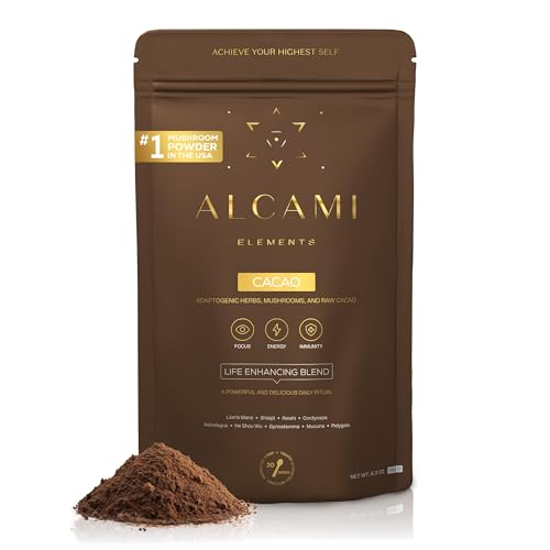 Alcami Elements Cacao Mushroom Coffee bottle front