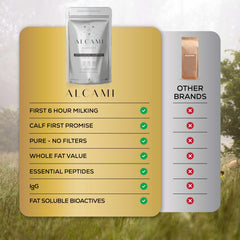 Colostrum powder highlighting immune support