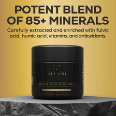 Graphic showing fulvic acid content in shilajit