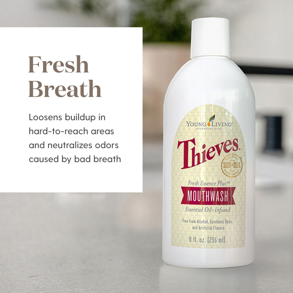 Alcohol-free mouthwash delivering gentle daily oral care