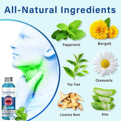 Alcohol-free oral care product for throat health