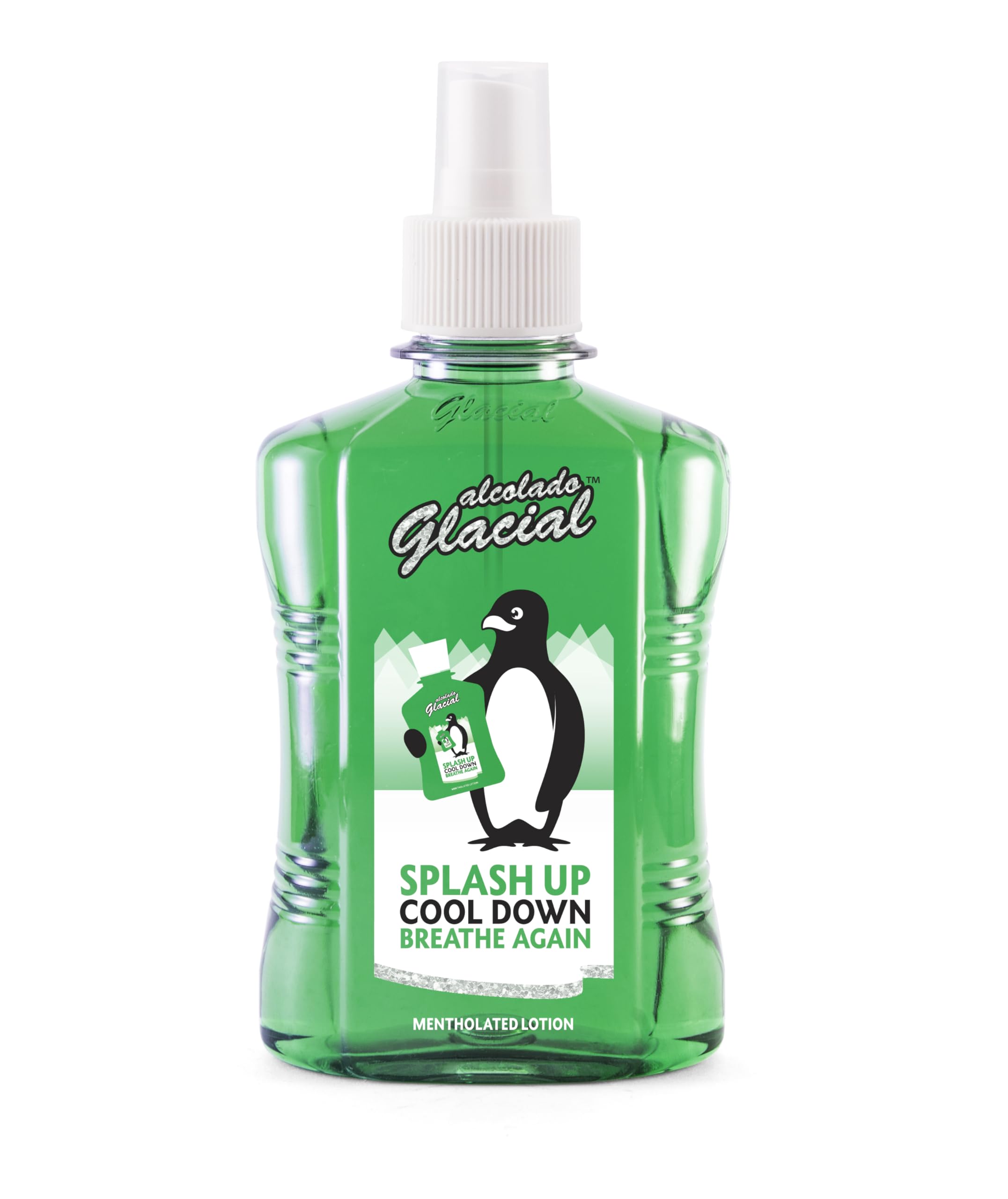 Alcolado Glacial mentholated splash lotion bottle for refreshing cooling sensation