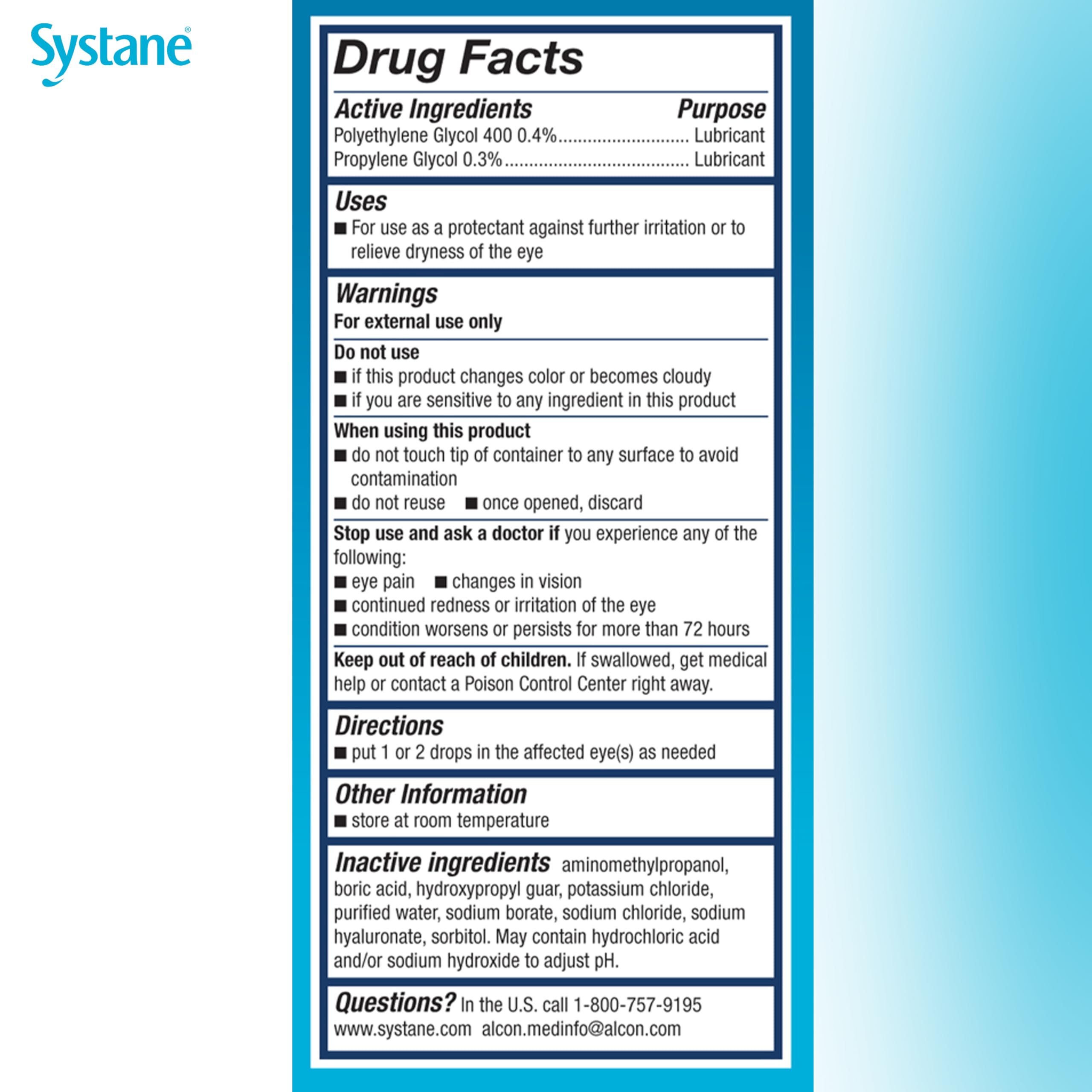 Alcon Hydration preservative-free packaging detail highlights simple storage.