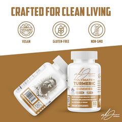 Ingredients panel for Alex Jones Naturals Turmeric & Ginger Gummies